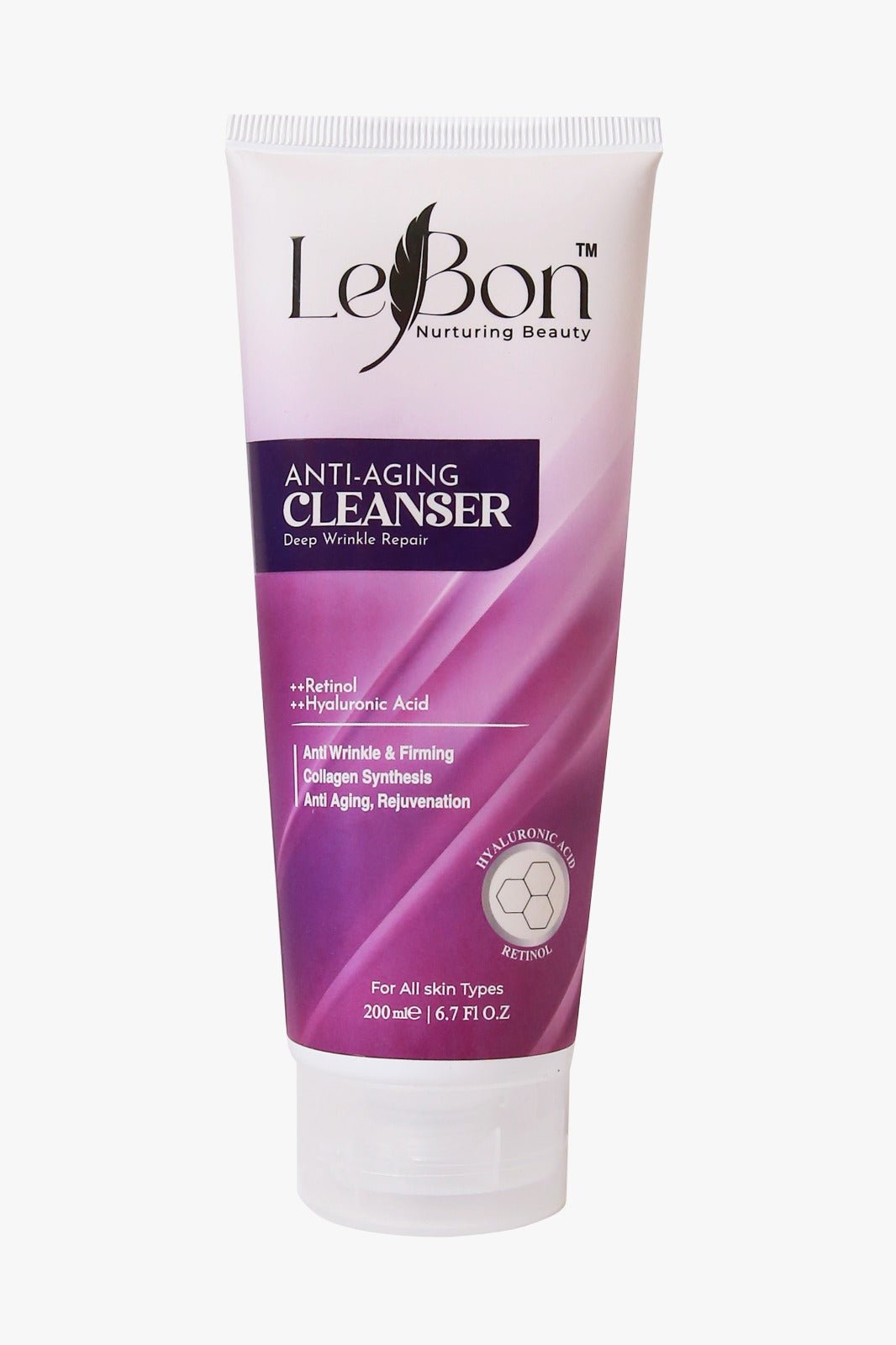 Anti - Aging Cleanser – Deep Wrinkle Repair with Retinol & Hyaluronic Acid - LEBON COSMETICS
