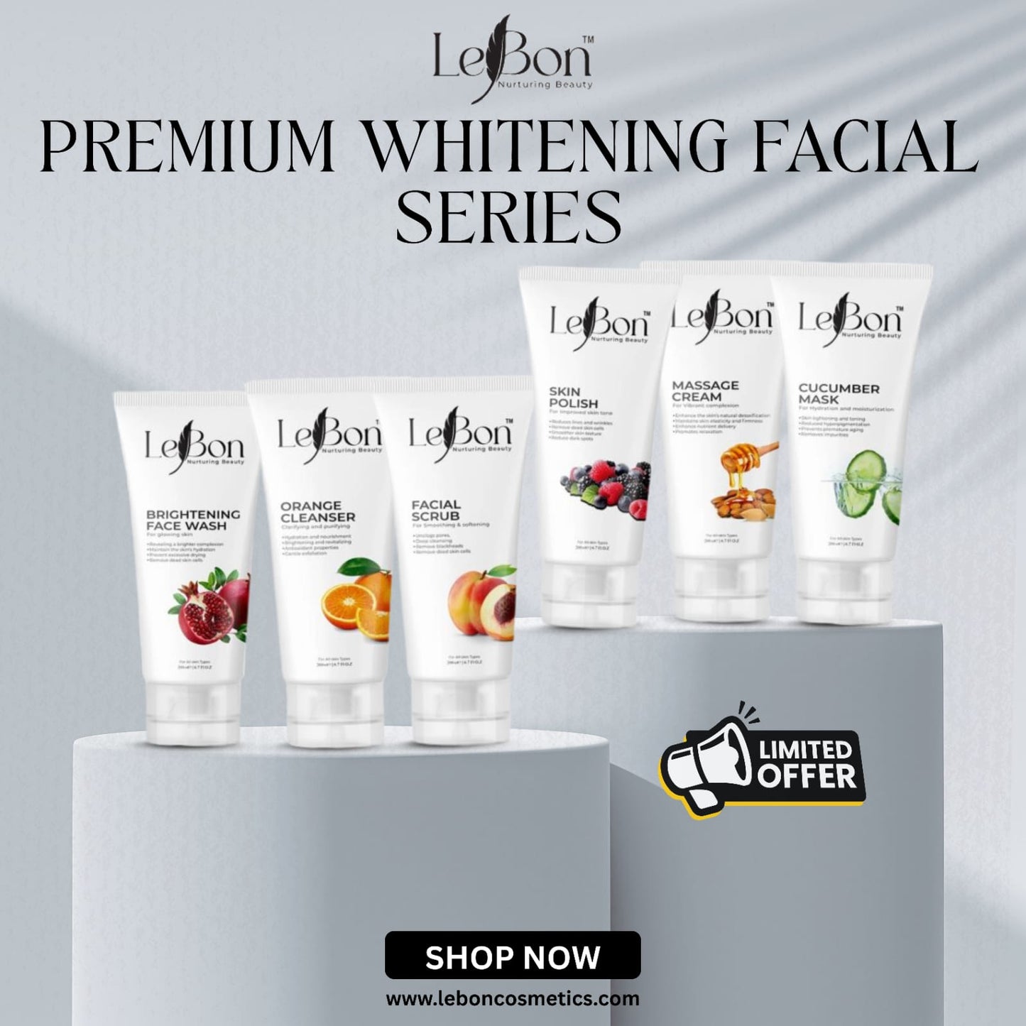 LeBon Premium Whitening Facial Series – 6 in 1 | Rs. 3500