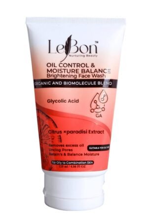 Lebon Oil Control & Moisture Balance Brightening Face Wash with Glycolic Acid – 120ml